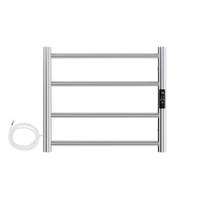 SS Round Heated Towel Rail - 520mm x 600mm with Temperature & Timer Control