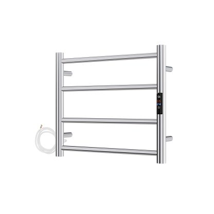 SS Round Heated Towel Rail - 520mm x 600mm with Temperature & Timer Control - Image 2