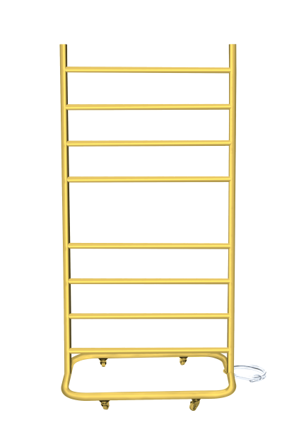 SS Round Heated Towel Rail –Free Standing 1100mm x 500mm with Temperature & Timer Control in Gold