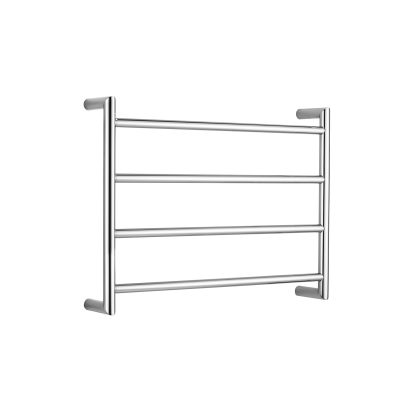 SS Round Miter Joint Heated Towel Rail - 600mm x 400mm in Chrome